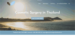 Desktop Screenshot of cosmeticsurgerythailand.com