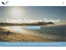 Tablet Screenshot of cosmeticsurgerythailand.com